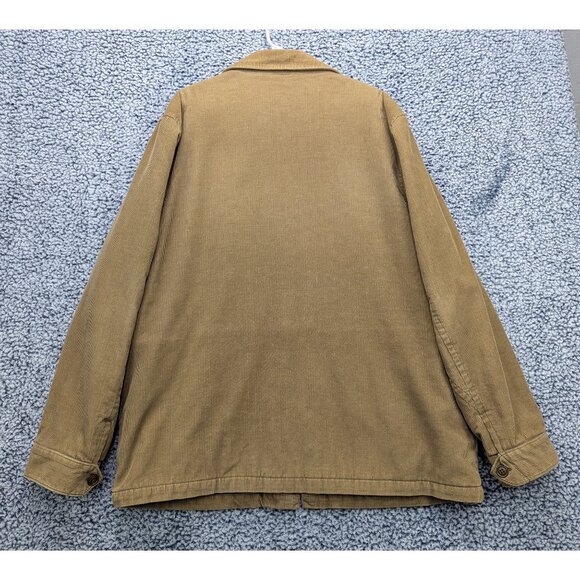Y2K GAP Sherpa Lined Corduroy Jacket Mens XL Full Zip Trucker Classic 90s Brown - Picture 3 of 14